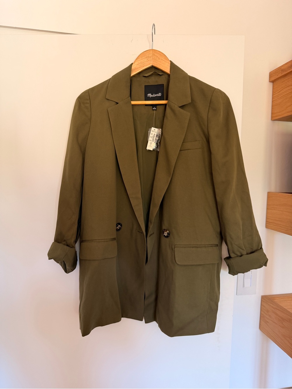 Madewell Olive Green Boyfriend Blazer